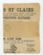 CACHET DES IMPRIMÉS "PARIS ? PP" SUR BANDE DE JOURNAL DE TARIFS DE PAILLASSON & CLAIES 1899 - 1877-1920: Période Semi Moderne