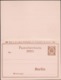 Germany 1895 - Berlin Privaten Stadtpost Ganzsache + Antwort. Omnibus Packetfahrtkarte AG. - Private & Local Mails