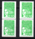 Col12 France Variété Marianne Luquet  N° 3100 / 3085  1 Bande Pho à Droite Et 1 A Gauche   Neuf XX MNH Luxe - Neufs