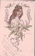 E. Döcker, Portrait De Femme Et Muguet, Art Nouveau, Litho (28) - Doecker, E.
