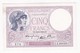 5 Francs Violet 14 – 9 – 1939. Alphabet : Z.62028 N° 879, Billet P/neuf - 5 F 1917-1940 ''Violet''