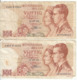 Belgique - Lot 2 Billet 50 Francs Frank (Baudouin Fabiola 1966) (10) - Autres & Non Classés