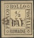 1859 - Romagne 1/2 Bajocco Giallo Paglia - Sassone N.1 - Romagna