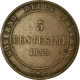 Monnaie, États Italiens, TUSCANY, Provisional Government, 5 Centesimi, 1859 - Toscane