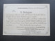 AD Württemberg 1889 Nr. 44 EF Auf Vertreter Ankündigungskarte Ludwigsburg Heinrich Franck Söhne Aecht Franck Caffee - Brieven En Documenten