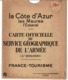 CARTE OFFICIELLE Du SERVICE GEOGRAPHIQUE De L'ARMEE - LA CÔTE D'AZUR - Les Maures, L'Esterel - Janvier 1928 VOIR SCANS - Mapas Geográficas