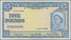 Bahamas: 5 Pounds L.1936, P.16d, Great Original Shape With Strong Paper And Bright Colors, Some Soft - Bahama's