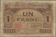 Cameroon / Kamerun: Territoire Du Cameroun 1 Franc ND(1922), P.5, Highly Rare Banknote, Almost Well - Kameroen