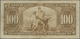 Canada: 100 Dollars 1937, P.64b, Small Margin Split, Some Folds And Lightly Toned Paper. Condition: - Canada