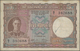 Ceylon: Nice Group With 3 Banknotes 5 Rupees 1941 P.32 (F), 10 Rupees 1941 P.36A (F+) And 25 Cents 1 - Sri Lanka