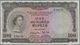 Ceylon: Central Bank Of Ceylon 100 Rupees 1952, P.53, Taped On Back, Cut Borders And Tiny Hole At Ce - Sri Lanka