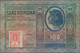 Czechoslovakia / Tschechoslowakei: 100 Korun 1912 (1919) With Adhesive Stamp At Lower Left, P.4a, Ti - Checoslovaquia