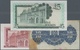 Gibraltar: Set Of 3 Banknotes Containing 10 Shillings 1958 P. 14c, Used With Folds And Stain In Pape - Gibraltar