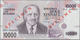 Greece / Griechenland: 10.000 Drachmai 1995 SPECIMEN, P.206s With Serial Number 00A 000000 And Red O - Grecia