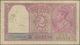 India / Indien: 2 Rupees ND(1943) P. 17b, Rarely Seen With RED TYPE Serial Number, Used With Folds A - India