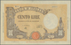 Delcampe - Italy / Italien: Set Of 5 Notes 100 Lire 1943/44 P. 67, All In Similar Condition, Light Folds In Pap - Otros & Sin Clasificación