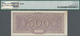 Italy / Italien: 500 Lire 1944 P. 76, Highly Rare Note, Center Fold And Two Further But Lighter Vert - Andere & Zonder Classificatie