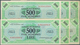 Italy / Italien: Set Of 6 Notes Allied Military Currency 500 Lire 1943A P. M22, All Used With Folds, - Andere & Zonder Classificatie