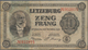 Luxembourg: 10 Frang 1940, P.41, Lightly Stained And Two Stronger Vertical Folds. Condition: F+/VF. - Luxemburgo
