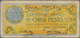 Mexico: Tesorería General Del Estado De Oaxaca Pair With 5 Pesos 1915, 1916, P.S593e, S954 In F/VF C - Mexico