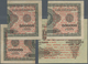 Poland / Polen: Set With 4 Banknotes Of The 1924 Provisional “Cut In Half” Notes “Bilet Zdawkowy” Wi - Polonia