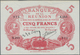 Réunion: Banque De La Réunion 5 Francs L. 1901 (1930-1944), P.14, Very Nice And Without Folds, Small - Réunion