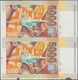 Slovakia / Slovakei: Uncut Pair Of The 5000 Korun 1995, P.29 With Small Border Pieces Of The Paper S - Eslovaquia