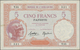 Tahiti: Banque De L'Indochine – Papeete 5 Francs ND(1927), P.11c, Great Condition With Strong Paper - Sonstige – Ozeanien