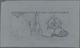 Turkey / Türkei: Hand Drawn Pencil Sketch For A 500 Lira Banknote On Parchment Paper With A Design F - Türkei