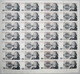 Testbanknoten: Complete Uncut Paper Sheet With 28 Notes "100" Bundesdruckerei ND(1980's), Intaglio P - Specimen