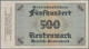 Deutschland - Deutsches Reich Bis 1945: 500 Rentenmark 1923 Archivmuster, Ro.160M, Mit KN A00000000, - Other & Unclassified