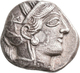 Attika: AR-Tetradrachme, Ca. 479-404 V. Chr., Athen, 16,26 G. Athenakopf Nach Rechts/Eule. Prüfhieb, - Grecques