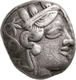 Attika: AR-Tetradrachme, Ca. 479-404 V. Chr., Athen, 16,93 G. Athenakopf Nach Rechts/Eule. Kleiner E - Grecques