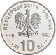 Polen: 10 Zlotych 1996, Zygmunt II. August, KM# Y 308, Fischer K (10) 005. Polierte Platte. - Polen
