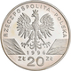 Polen: 20 Zlotych 1996, Igel / Jez / Erinaceus Europaeus, KM# Y 312, Fischer K (20) 010. Polierte Pl - Poland