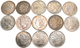 Vereinigte Staaten Von Amerika: Lot 13 Münzen, Dabei 8 X Morgan Dollar 1880 - 1900, KM# 110 Sowie 5 - Sonstige & Ohne Zuordnung