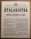 RC 13711 GRENOBLE ISERE 1875 " ÉTALAGISTES " RÈGLEMENTS DES MARCHÉS ANCIENNE AFFICHE DE MAIRIE TB - Afiches