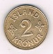 2 KRONA 1940 (mintage 546000 Ex)  IJSLAND /'6608// - Island