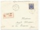 N°536 SEUL LETTRE REC LYON 15.4.1942 POUR LE JURA AU TARIF PEU COMMUN - 1921-1960: Modern Period