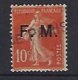 Timbres - France - Franchise Militaire - Lot De 2 Timbres - Semeuse 10 Centimes - Semeuse 40 Centimes - Militärische Franchisemarken