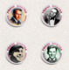 Delcampe - 105 X FRANK SINATRA Music Fan ART BADGE BUTTON PIN SET 4-6  (1inch/25mm Diameter) - Musique