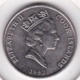 Cook Islands 20 Cents 1992 Elizabeth II Copper-Nickel KM# 35 - Isole Cook