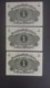 Germany 1920: 3 X 1 Mark With Consecutive Serial Numbers - [13] Bundeskassenschein
