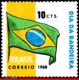 Ref. BR-1107 BRAZIL 1968 FLAGS, FLAG DAY, BRAZILIAN FLAG,, MNH 1V Sc# 1107 - Neufs