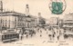 Espagne Madrid Puerta Del Sol + Timbre Cachet Madrid 1905 Cpa Carte Animée Tram Tramway - Madrid