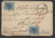 LETTRE ITALIE DE BOLOGNE POUR NICE 1873 V EMMANUEL II - Usados