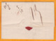 1837 - Lettre Cachetée Avec Correspondance  Imprimée En Français De Mons, Belgique Vers Paris, France - Port Du - 1830-1849 (Belgique Indépendante)