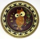 Ancienne Et Petite Assiette En Bronze émaillé - Hibou Grec / 9cm - Bronces