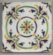 Carreau De Faience  -    Fourmaintraux Courquin à  Desvres   -  1863/1896   -  11.2 X 11.2 Cm - Autres & Non Classés