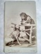 Photographie Ancienne CDV - Jeune Fille Et Son CHIEN - Décor Campagne - Photo Maison Darnay / L. Delaporte, Melun - TBE - Antiche (ante 1900)